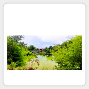 the zen garden in wetland paradise ecopop photo Sticker